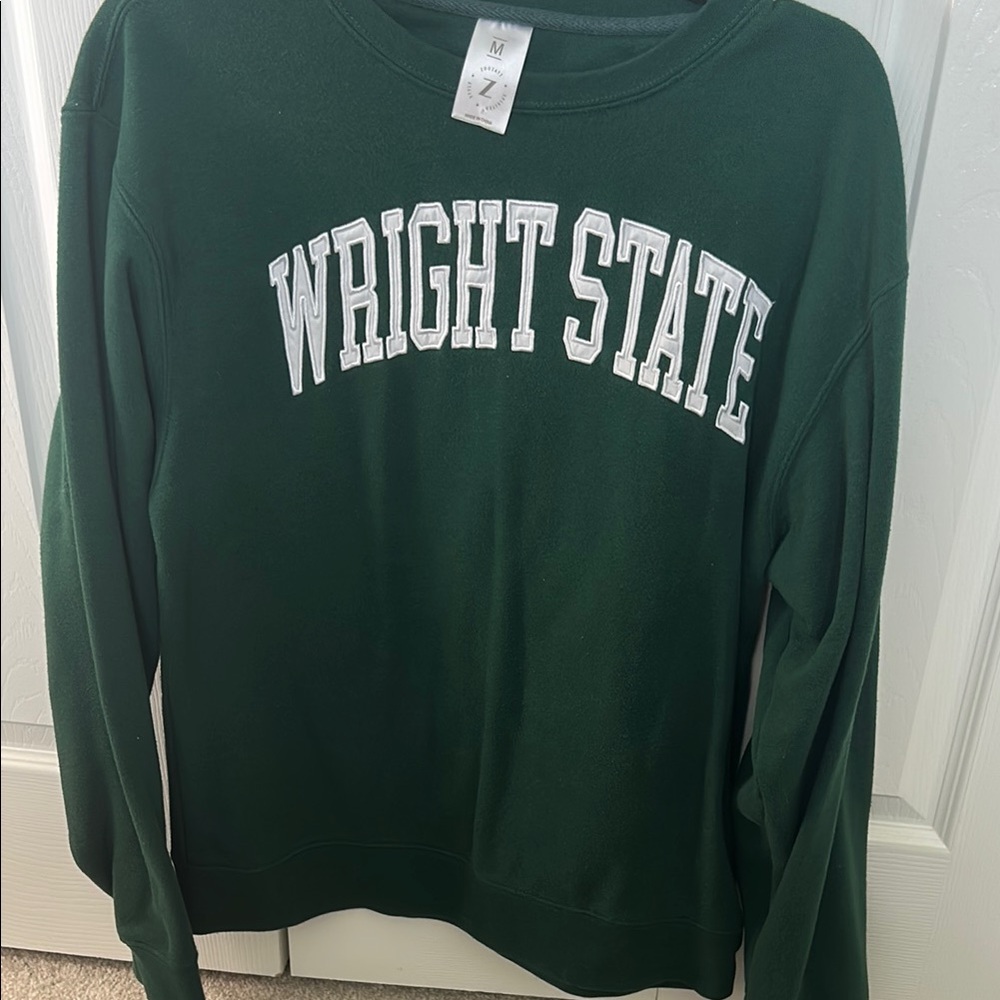 Green Wright State Long Sleeve Boxy Sweatshirt